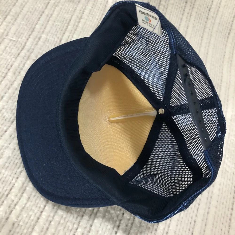 Vintage 1993 Sportcap P-47 Thunderbolts Over Pikes Peak Trucker Hat Navy Blue